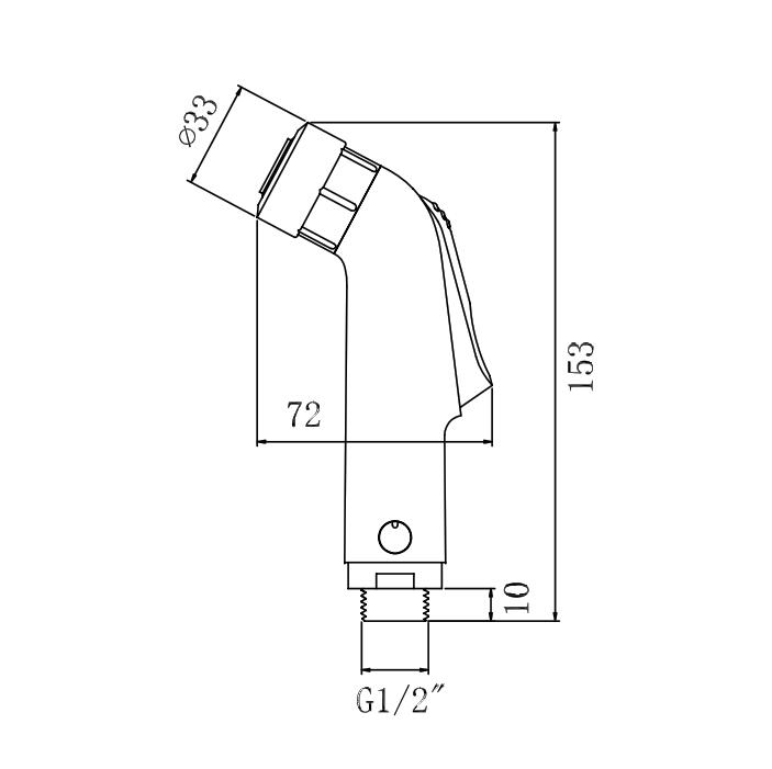 Spruzzatore per bidet multifunzionale con filettatura G1/2 per WC