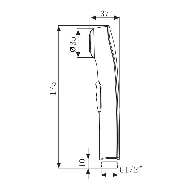 Spruzzatore portatile per bidet per acqua calda della toilette